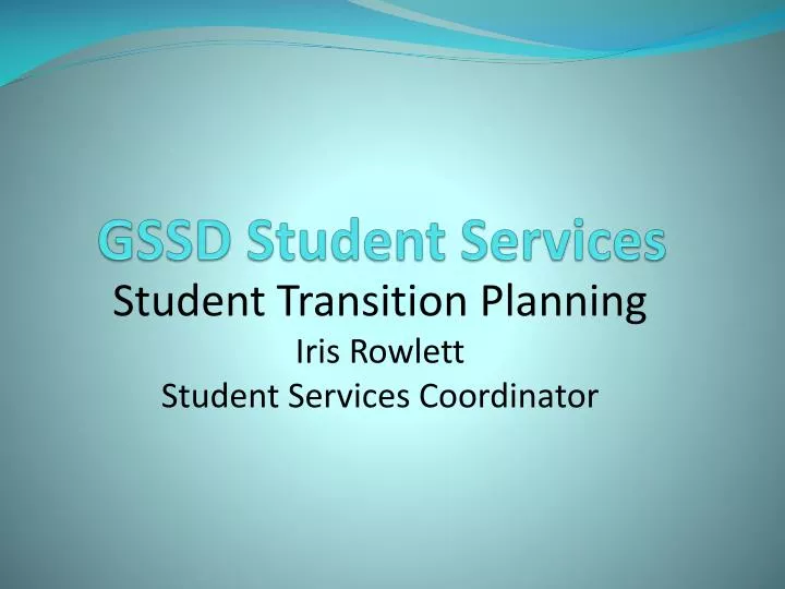 gssd student services
