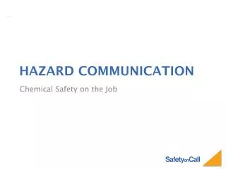 Hazard communication