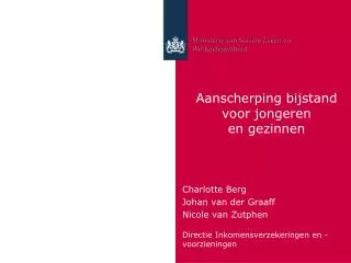 aanscherping bijstand voor jongeren en gezinnen