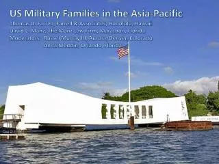 US Military Families in the Asia-Pacific Thomas D. Farrell, Farrell &amp; Associates, Honolulu, Hawaii