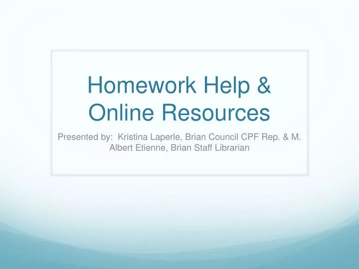 homework help online resources