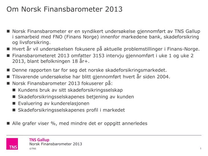 om norsk finansbarometer 2013