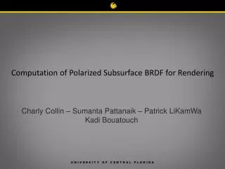 Computation of Polarized Subsurface BRDF for Rendering
