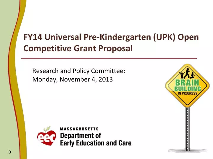 fy14 universal pre kindergarten upk open competitive grant proposal