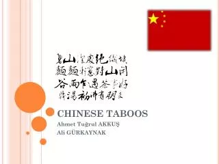 CHINESE TABOOS