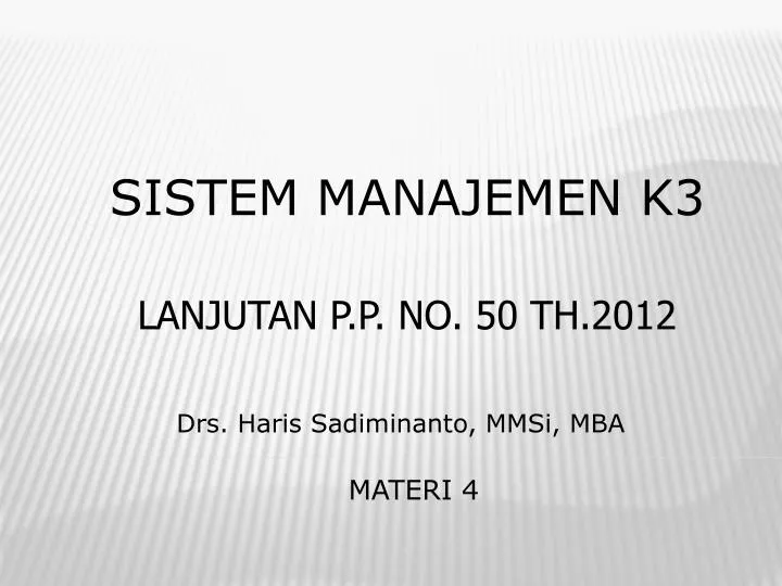 sistem manajemen k3