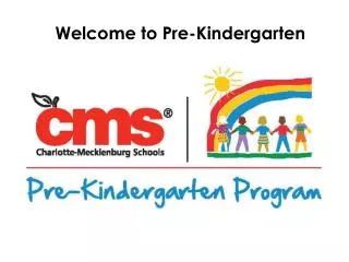 Welcome to Pre-Kindergarten