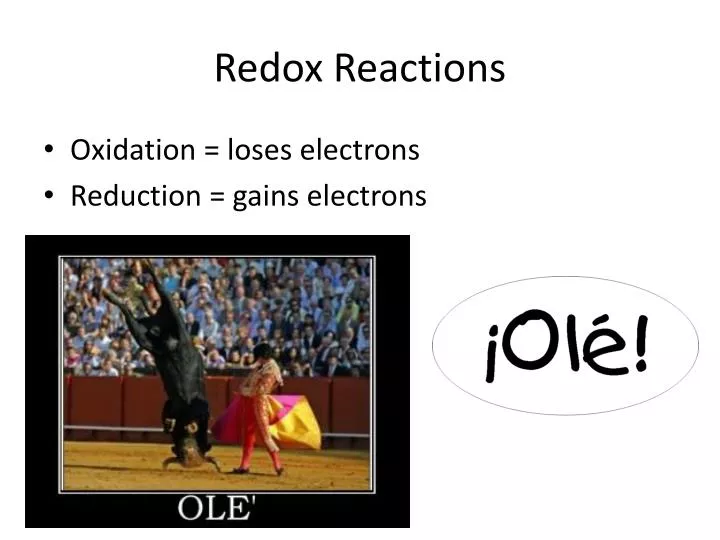 redox reactions