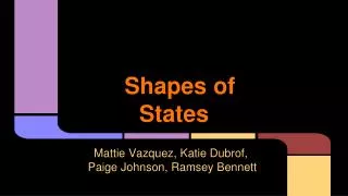 Shapes of States