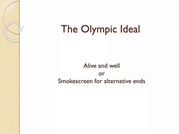 the olympic ideal