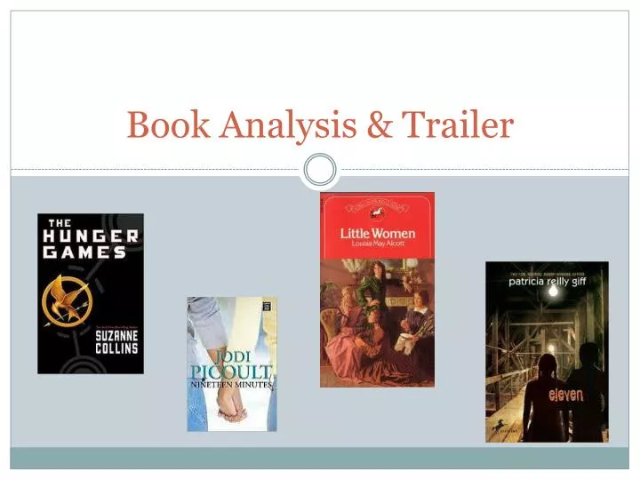 book analysis trailer