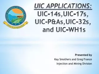 UIC APPLICATIONS: UIC-14s,UIC-17s, UIC-P&amp;As,UIC-32s, and UIC-WH1s