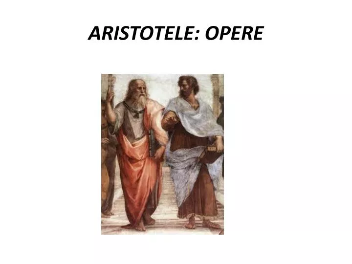 aristotele opere