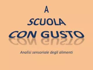 a scuola con gusto