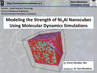Modeling the Strength of Ni 3 Al Nanocubes Using Molecular Dynamics Simulations