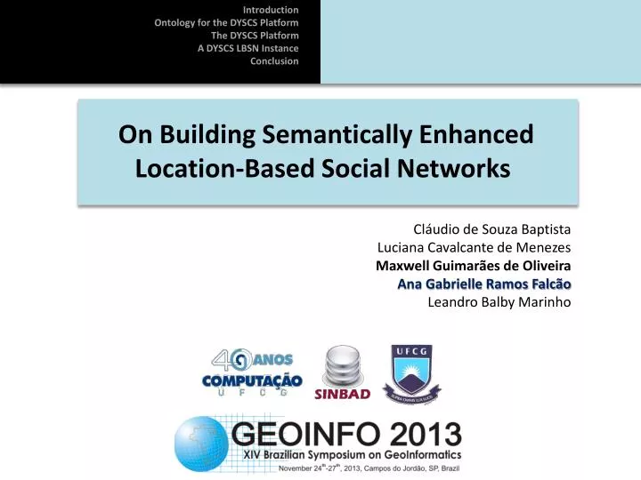 on building semantically enhanced location based social networks