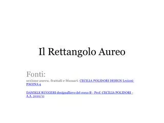 il rettangolo aureo