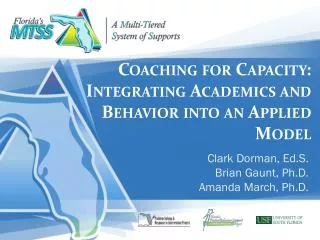 Coaching for Capacity: Integrating Academics and Behavior into an Applied Model