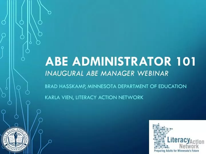 abe administrator 101 inaugural abe manager webinar
