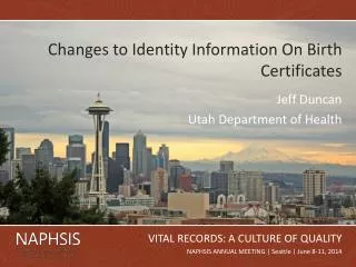 Changes to Identity Information On Birth Certificates