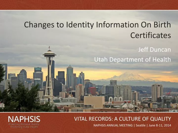 changes to identity information on birth certificates