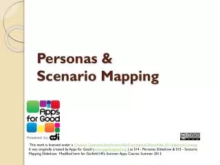 Personas &amp; Scenario Mapping
