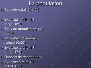 la population