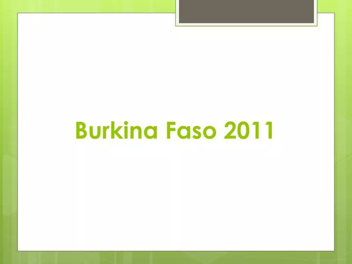 burkina faso 2011