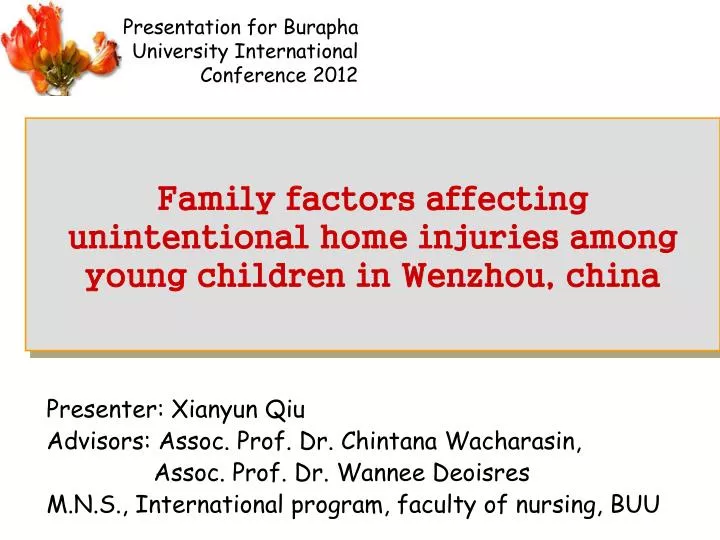family factors affecting unintentional home injuries among young children in wenzhou china