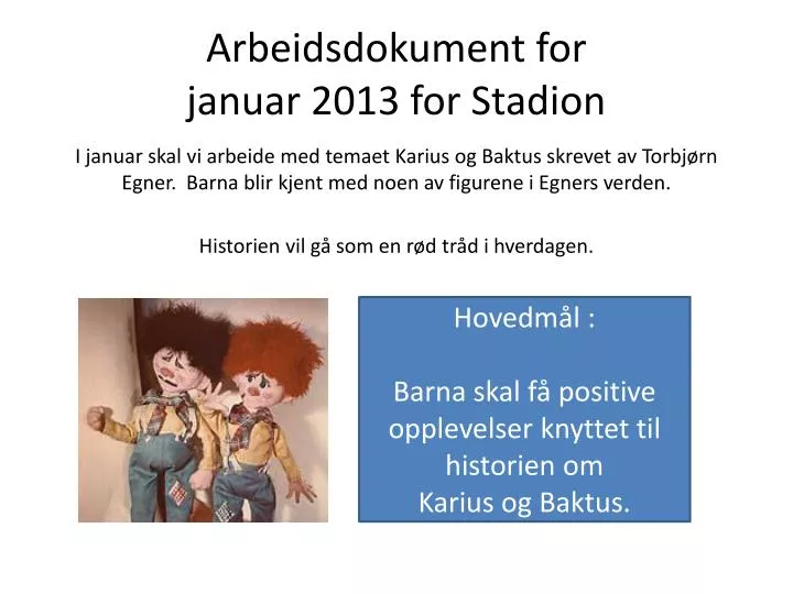 arbeidsdokument for januar 2013 for stadion