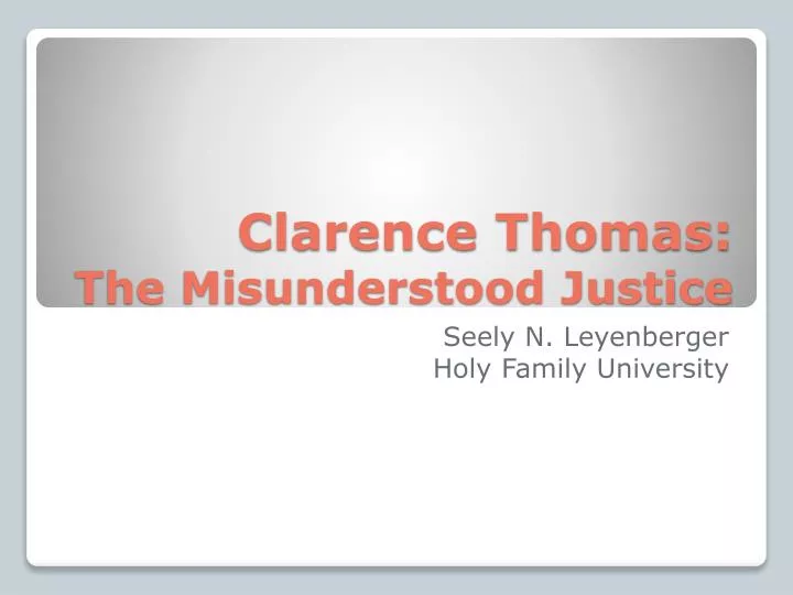 clarence thomas the misunderstood justice