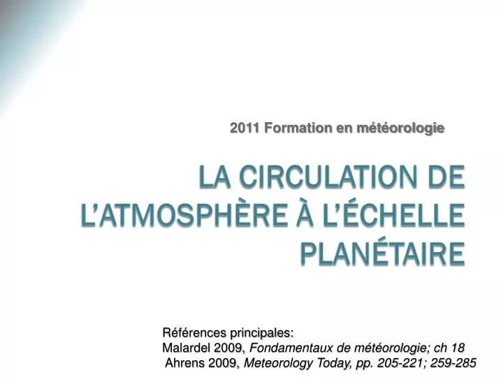 2011 formation en m t orologie