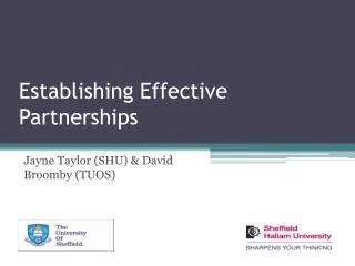 Establishing Effective Partnerships