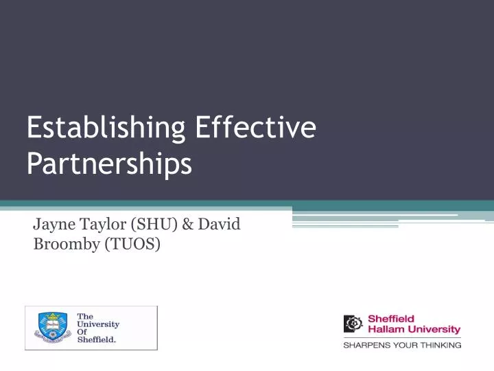 establishing effective partnerships