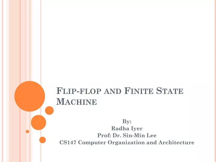 flip flop and finite state machine