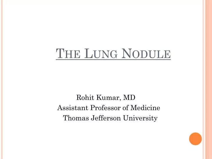 the lung nodule