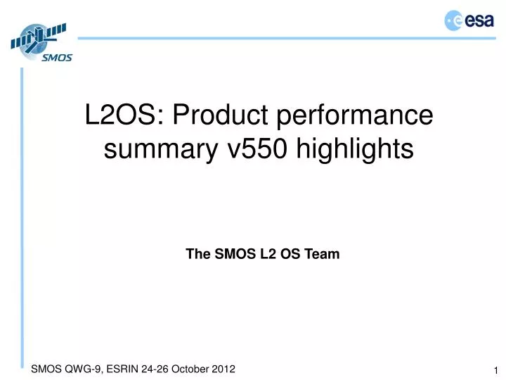 l2os product performance summary v550 highlights