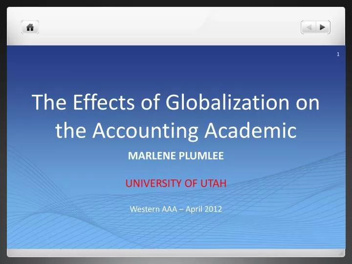 the effects of globalization on the accounting academic