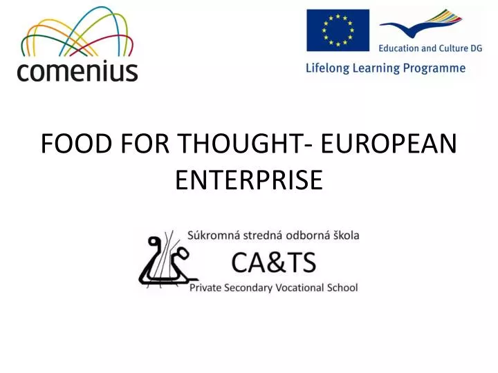 food for thought european enterprise