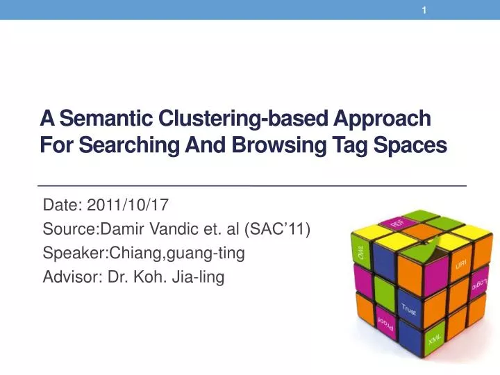 a semantic clustering based approach for searching and browsing tag spaces