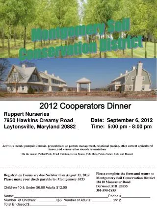 Registration Forms are due No later than August 31, 2012
