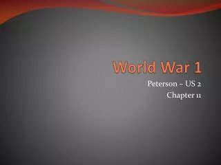 World War 1