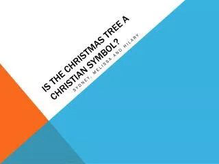 Is the christmas tree a christian symbol?