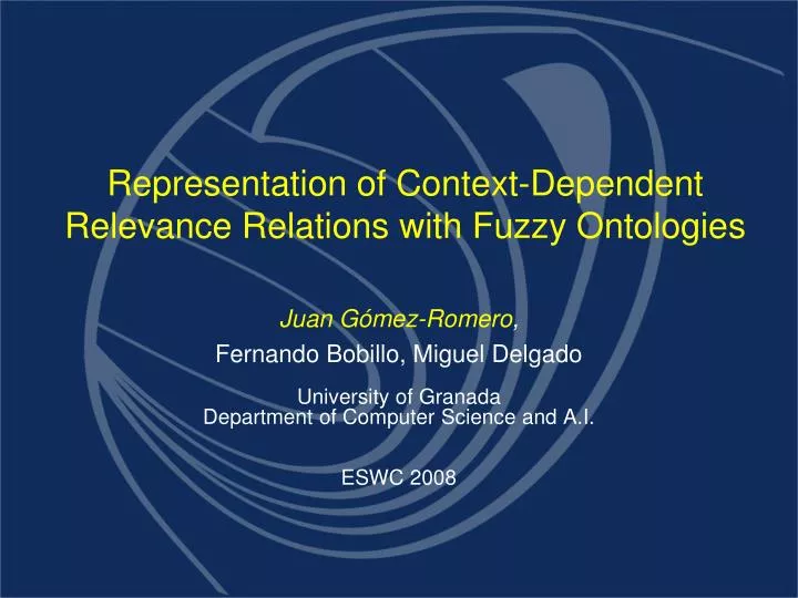 representation of context dependent relevance relations with fuzzy ontologies