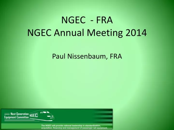 ngec fra ngec annual meeting 2014