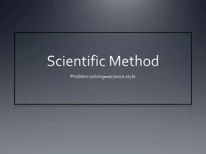 scientific method