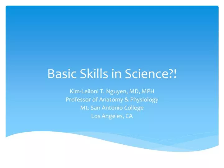 basic skills in science