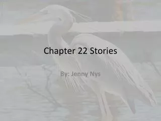 Chapter 22 Stories