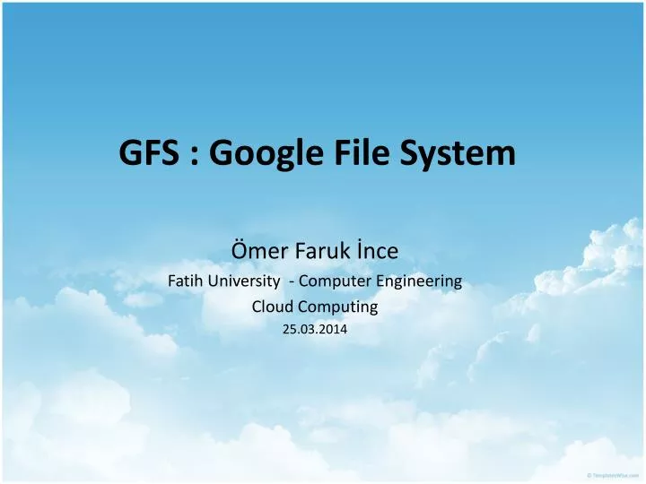 gfs google file system