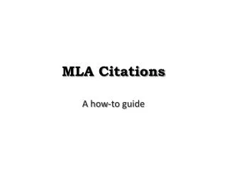 MLA Citations